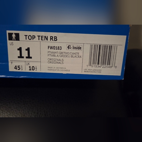 Top 10 RB Adidas Gray and White High-Top Sneakers - Picture 4 of 7